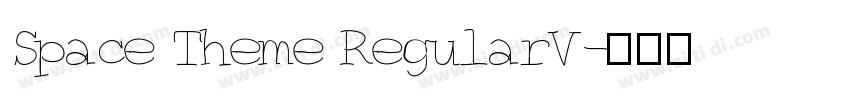 Space Theme RegularV字体转换
